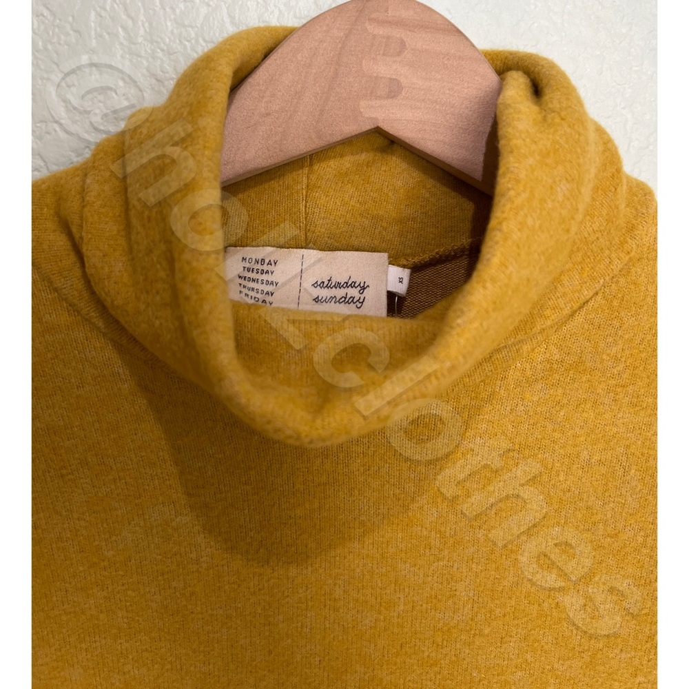 Anthropologie Saturday Sunday Brushed Fleece Turtleneck Long Sleeve NWT - Picture 7 of 13
